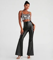 Wild Side Zebra Print Chainmail Top
