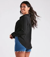 Chic Bliss Long Sleeve Button Up Top