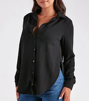 Chic Bliss Long Sleeve Button Up Top