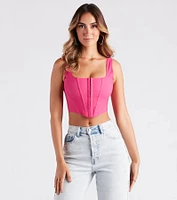 Hook and Eye Corset Crop Top