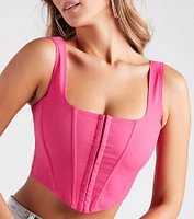 Hook and Eye Corset Crop Top