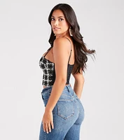Naturally A Classic Tweed Bustier
