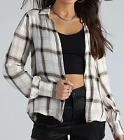 Days Plaid Button Down Shirt Top