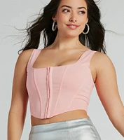 Hook and Eye Corset Crop Top