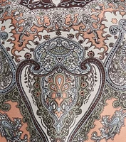 Trendy Adventure Strapless Paisley Satin Crop Top