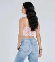 One Of A Kind Multi-Print Corset Top