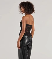 Queen Of Midnight Lace Corset Top