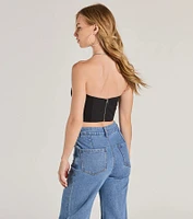 Corset With The Program Strapless Crop Top
