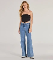 Corset With The Program Strapless Crop Top