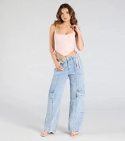 Swoon-Worthy Babe Lace-Up Corset Top