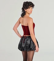 Chic And Snatched Strapless Lace Trim Corset Top