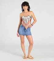Sun Soaked Cutie Satin Scarf Top