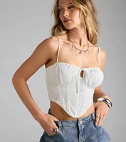 Like A Love Song Eyelet Bustier