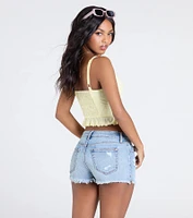 Ray Of Sunshine Eyelet Lace Bustier
