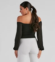 Sophisticated Chiffon Strapless Top