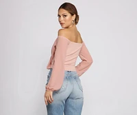 Sophisticated Chiffon Strapless Top