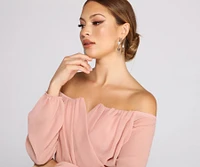 Sophisticated Chiffon Strapless Top