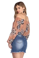 Flower Power Off The Shoulder Top
