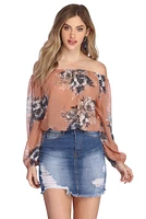 Flower Power Off The Shoulder Top