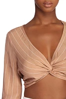 Twisted Stripes Crop Top