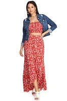 On Vacay Floral Smocked Tube Top