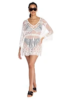 Beach Ready Embroidered Mesh Cover Up