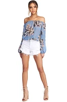 Flower Power Off The Shoulder Top