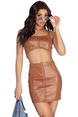 Slither With Sass Crop Top