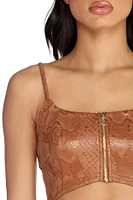 Slither With Sass Crop Top