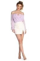 Sophisticated Chiffon Strapless Top