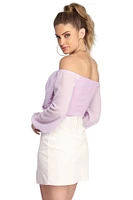 Sophisticated Chiffon Strapless Top