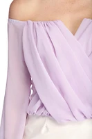 Sophisticated Chiffon Strapless Top