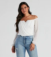 Sophisticated Chiffon Strapless Top
