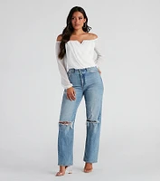 Sophisticated Chiffon Strapless Top
