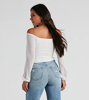 Sophisticated Chiffon Strapless Top