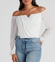 Sophisticated Chiffon Strapless Top