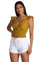 Button Up Smock Top