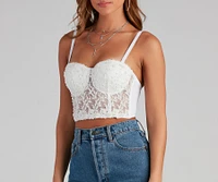 Pretty Pearls Hand Beaded Bustier