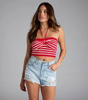 Effortless Summer Striped Crop Top