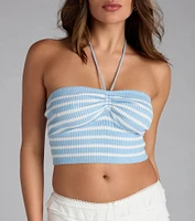 Effortless Summer Striped Crop Top