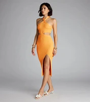 Sunkissed and Snatched Halter Midi Dress