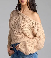 Cute Crochet Long Sleeve Sweater