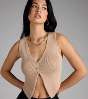 Casual Chic Ribbed Knit Tank Top
