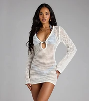 Back To Shore Crochet Cover Up Dress
