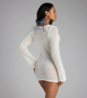 Back To Shore Crochet Cover Up Dress