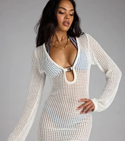 Back To Shore Crochet Cover Up Dress
