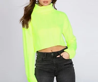 Neon Babe Cropped Sweater