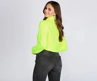 Neon Babe Cropped Sweater