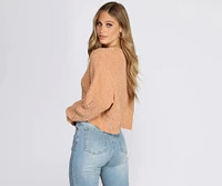 Crisp Days Chenille Pullover