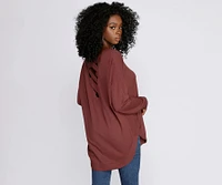 Cozy Vibes Lattice Tunic